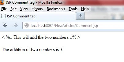 HTML output comment