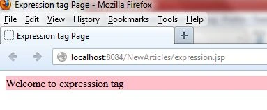 JSP Expression tag