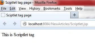 JSP scriptlet tag
