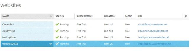 website details