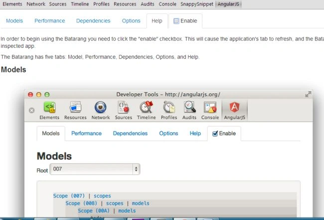 AngularJS Tab in Batarang