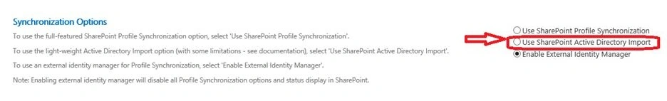 User Profile AD Import Timer Job 