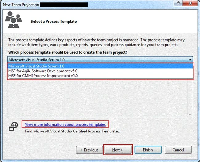 select process template