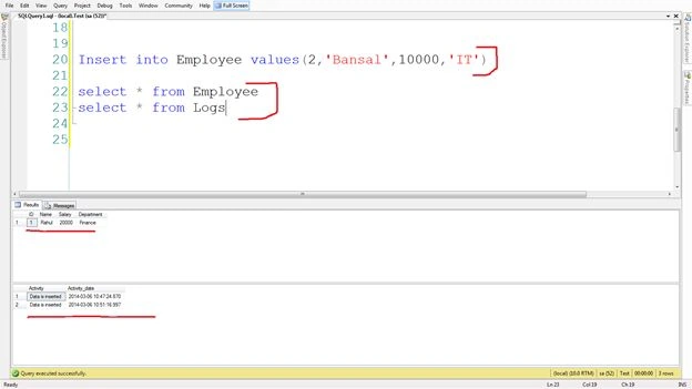 executes trigger automatically