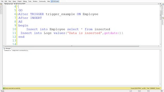 After Trigger in SQL Server