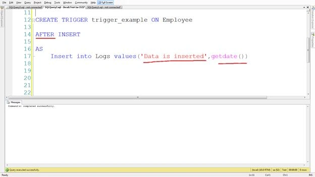 After Trigger in SQL Server