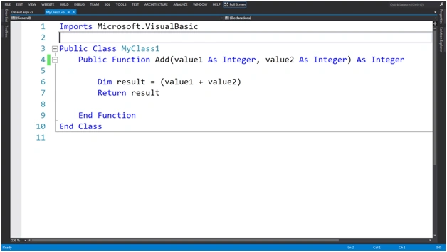Write a function
