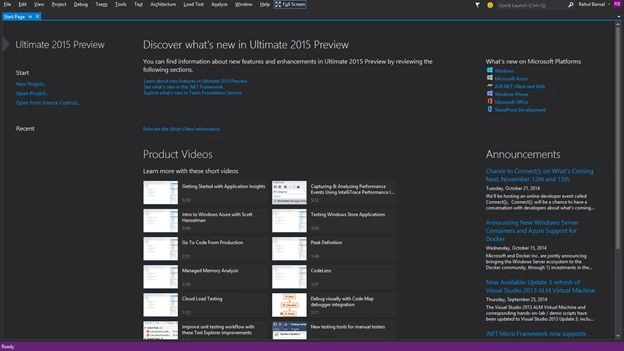 Visual Studio Ultimate 2015