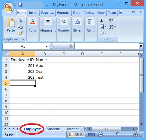 employee sheet