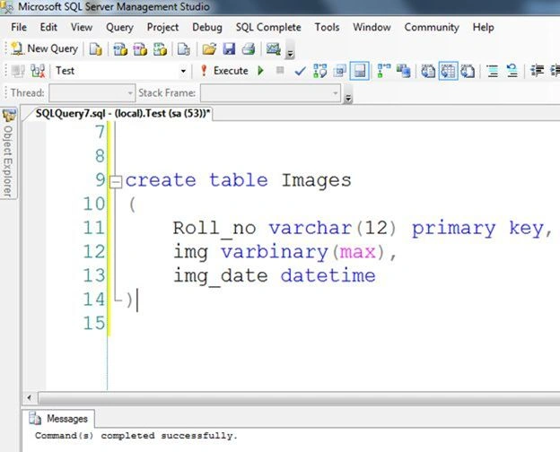 Create a table