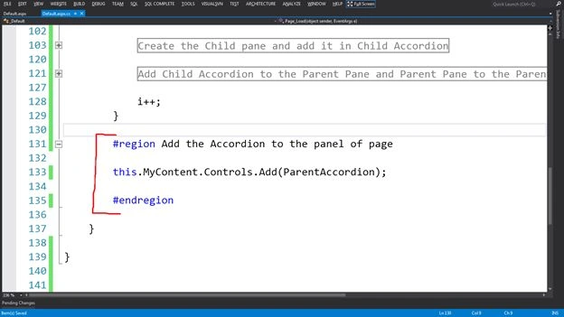 Add the Parent Accordion