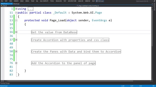code on page load