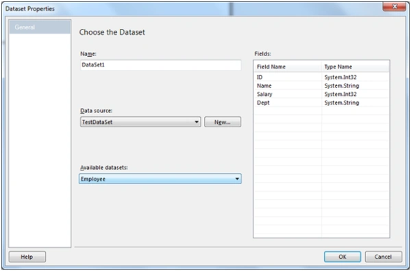 Dataset window
