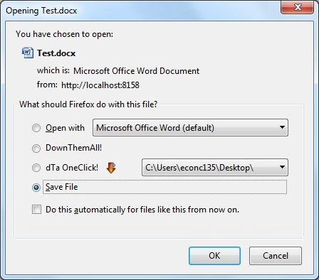 click on the file