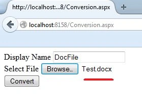 After selecting the file