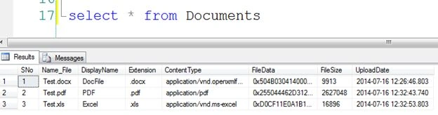 saved in the database 