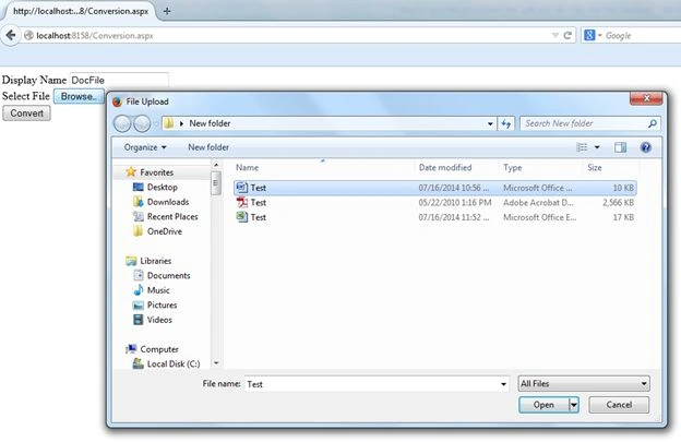 upload files