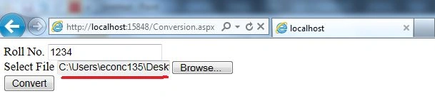 selecting the image