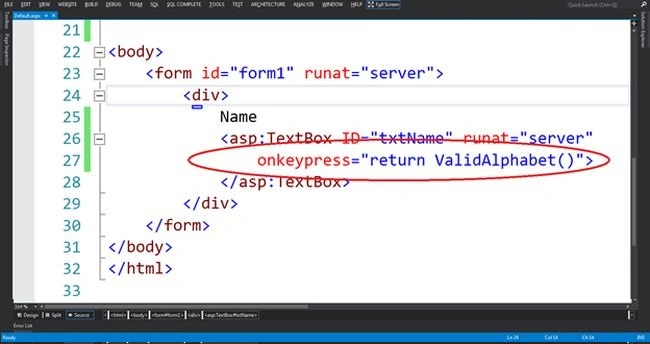 Call the function of javascript