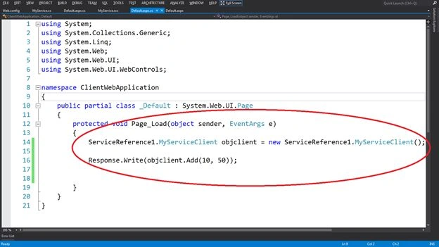 Access the method of WCF service