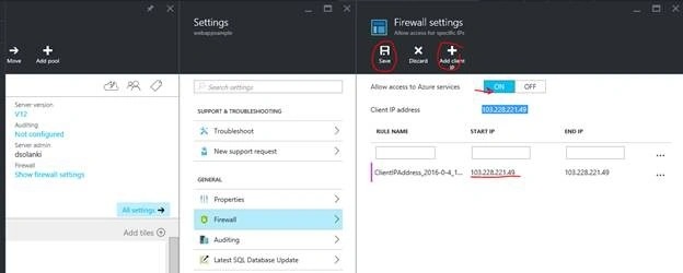 Add client IP’ link