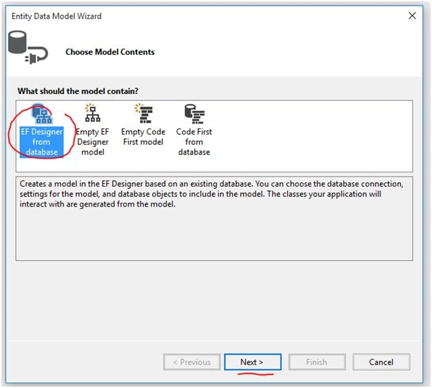 EF Designer from Database
