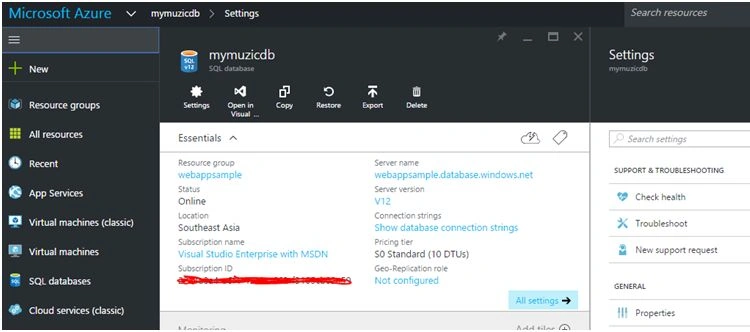 manage settings