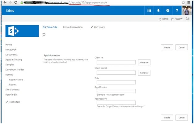 registration page