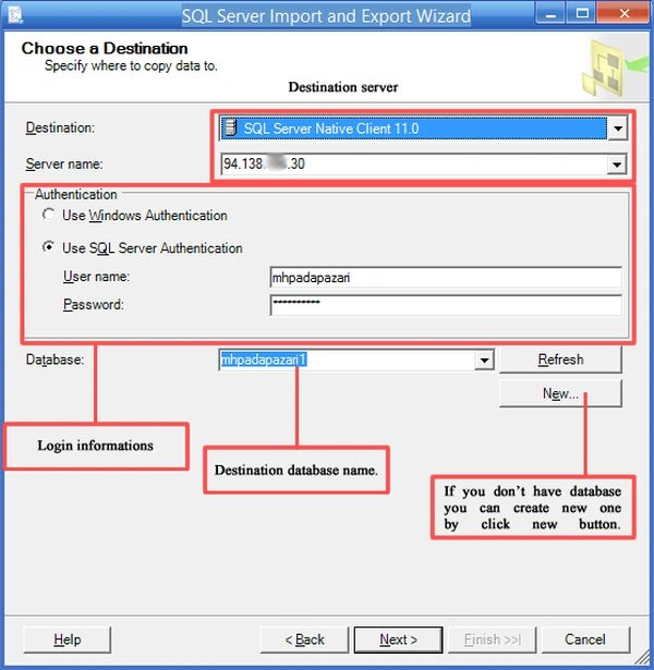 user name password