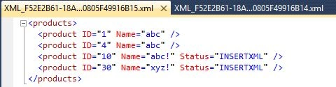 MERGE statement on XML
