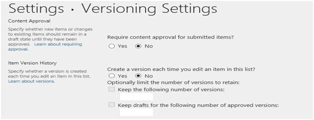 version Settings