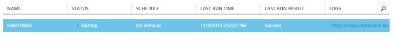 Last Run Result tab