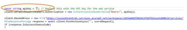 API key with your key