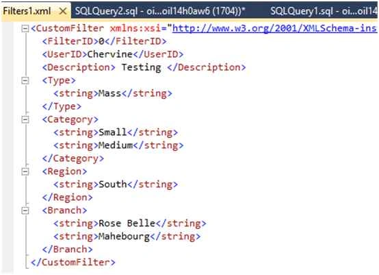 saved in the database