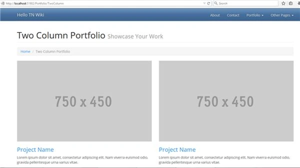 two column portfolio