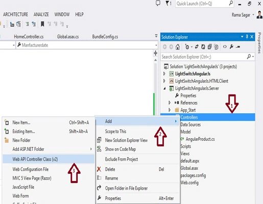 Create WebAPI2 Controller class