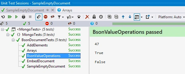 BSON value Operation