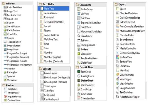 text fields