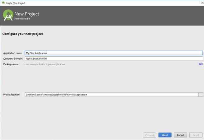 create new project