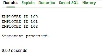 Oracle Table record