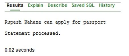 example output
