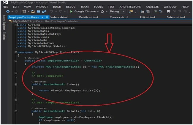 controller code