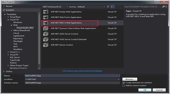 New MVC Application