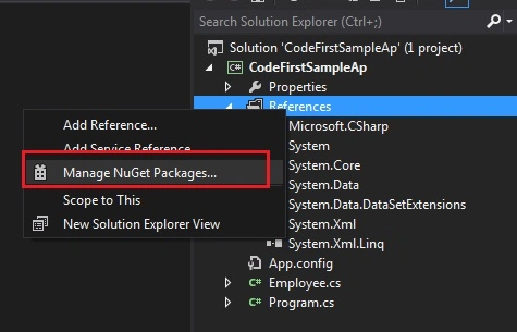 Manage NuGet Packages