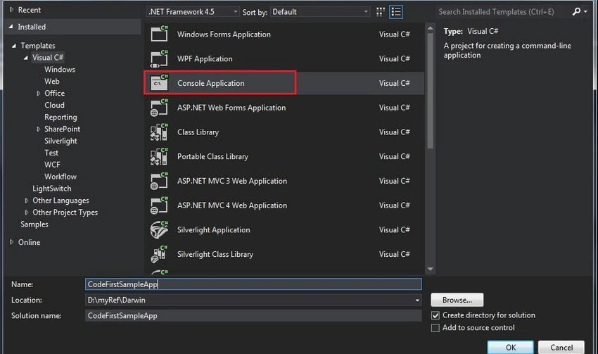 Console application