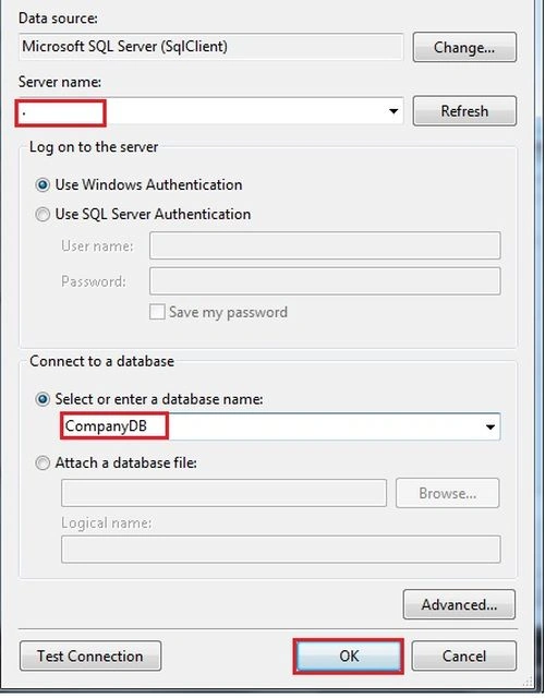 select database