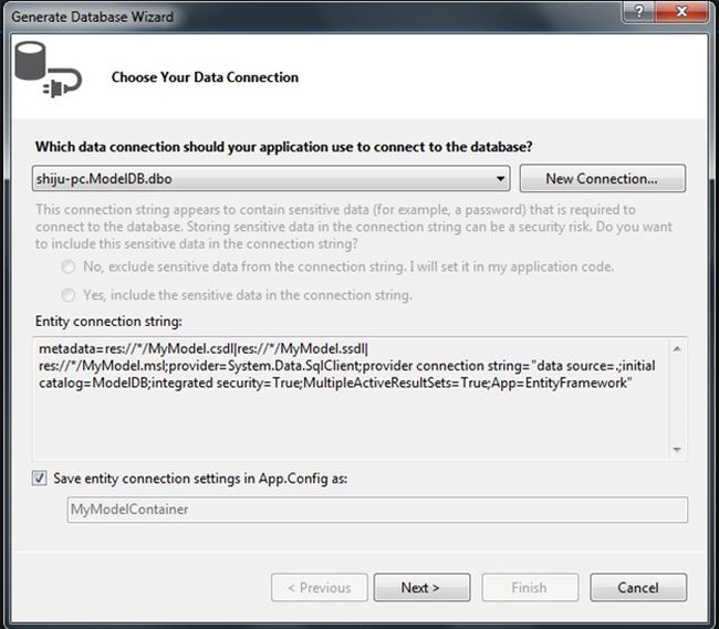 connection details