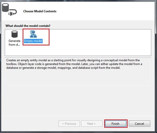 Select Empty Model