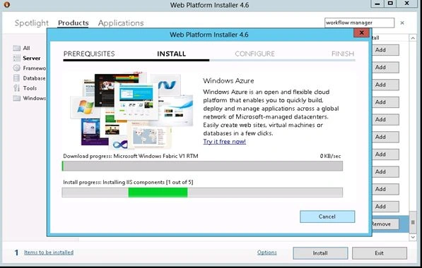 Install button