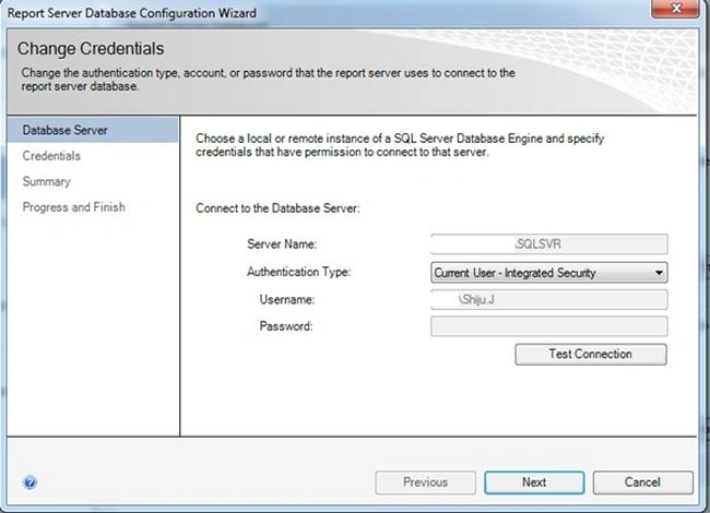 user credentials